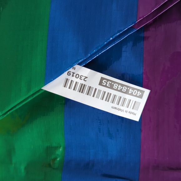 Ikea‎ 🌈 Rainbow Multicolor Canvas Tote Small - Picture 2 of 7